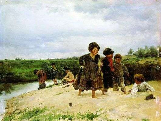 Описание картины Владимира Маковского «Из дождя»