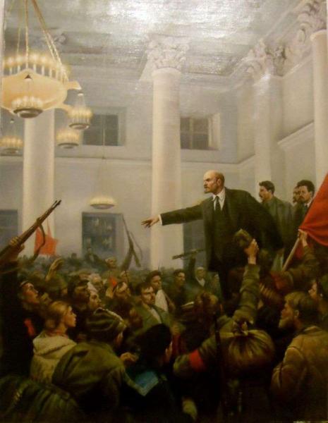 Описание картины Владимира Серова «В.И. Ленин провозглашает Советскую власть»
