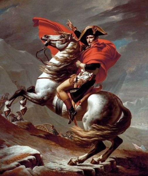 Описание картины Жака-Луи Давида «Наполеон на перевале Сен-Бернар»