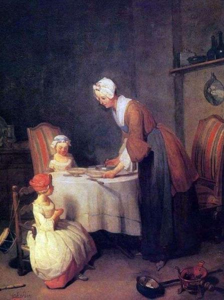 Описание картины Жана-Батиста Симеона Шардена «Молитва перед обедом»