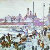 «Парад на Красной площади», Константин Юон — описание картины