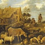 Пейзаж с деревенской тыквой, Давид Тенирс Младший, 1644 г