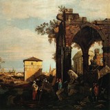 Перспектива с портиком, Антонио Канал (Каналетто), 1765 г