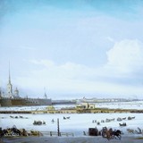 «Петербург на закате», Алексей Петрович Боголюбов — описание картины