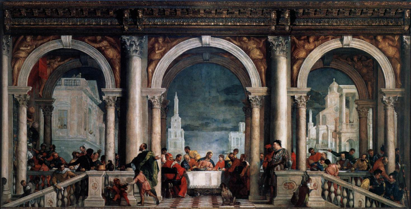 Пир в доме Леви, Паоло Веронезе, 1573 г