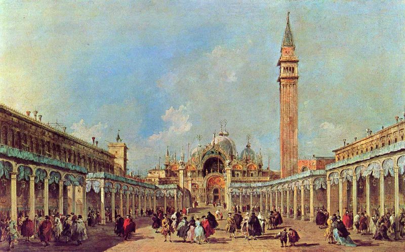 «Площадь Сан-Марко», Франческо Гварди — описание картины