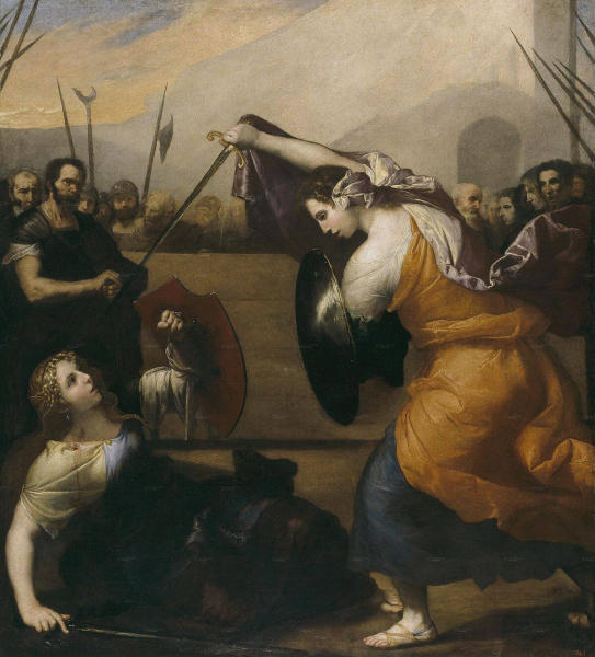 «Дуэль дам (Женская дуэль)», Хосе де Рибера — описание картины