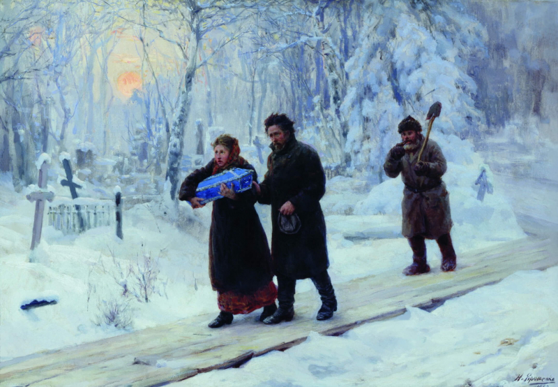 «Погребение первенца», Николай Александрович Ярошенко — описание картины
