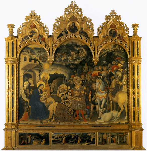 Поклонение богам, Джентиле да Фабриано, 1423 г
