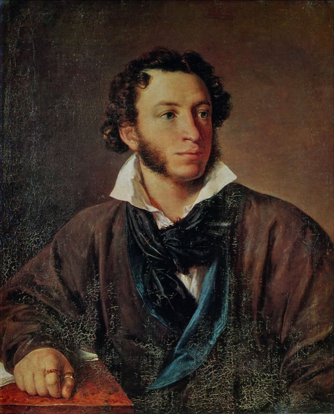 Портрет Александра Сергеевича Пушкина, Василий Андреевич Тропинин, 1827 - описание