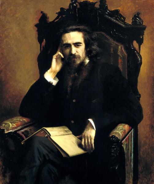 Портрет философа Соловьева, Крамской, 1885 г
