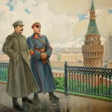 Портрет И.В. Сталина на XVII съезде ВКП(б) в 1934 году, Герасимов - описание картины
