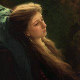 Портрет императрицы Марии Федоровны в жемчужном платье, 1880-е, Крамской