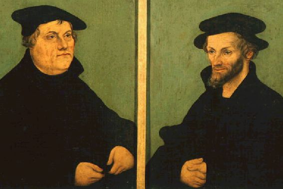 Портрет Мартина Лютера и Филиппа Меланхтона, Лукас Кранах Старший, 1543 г