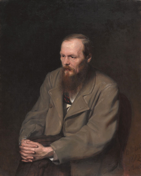 Портрет писателя Ф. М. Достоевского, Перов - описание картины