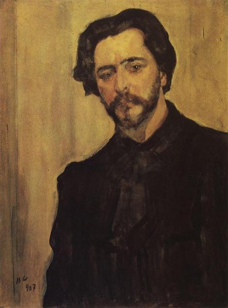 Портрет писателя Леонида Андреева, Серов, 1907 г