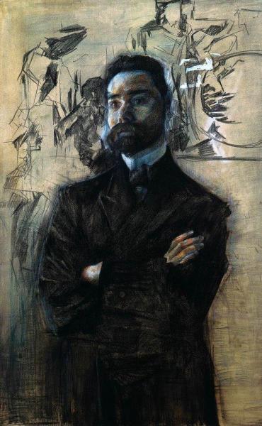 Портрет поэта Валерия Яковлевича Брюсова, Врубель, 1906 г