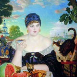 Портрет Шаляпина, 1922, Кустодиев - описание картины