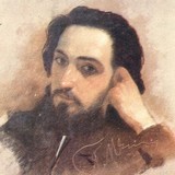 Портрет скрипача Вальтера Григория Григорьевича Мясоедова - описание