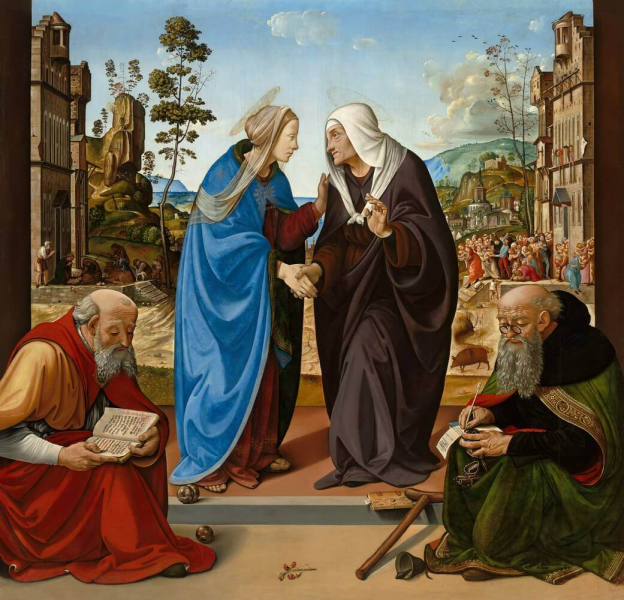 «Посещение Богоматери со святыми Николаем и Антонием», Пьеро ди Козимо — описание картины