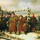 «Приезд пристава на следствие», Василий Григорьевич Перов — описание картины