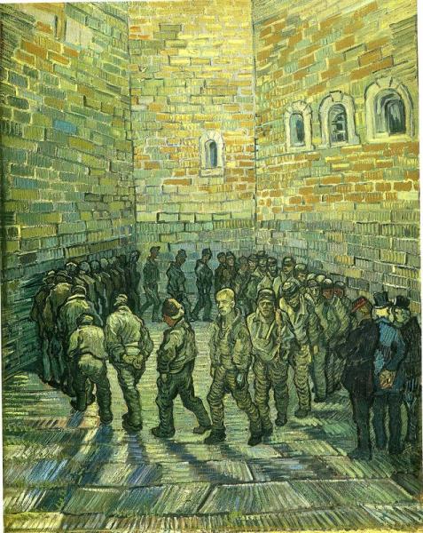 Прогулка заключенного, Ван Гог, 1890 г