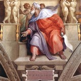 «Пророк Иоиль», Микеланджело Буонарроти — описание картины