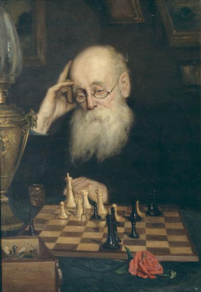«Особенно, или Игра в шахматы», Мясоедов — описание картины