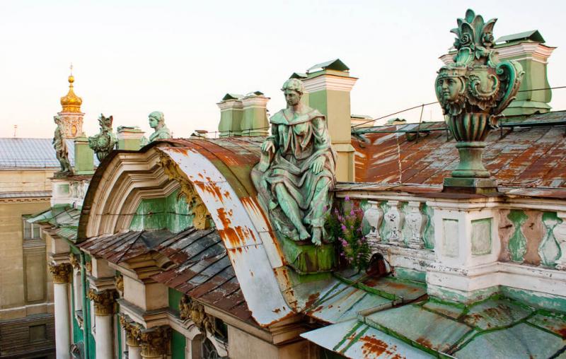 Скульптура Эрмитажа: фото, скульптура на крыше