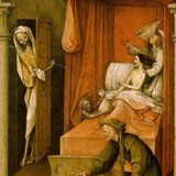 «Смерть скряги», Иероним Босх — описание картины