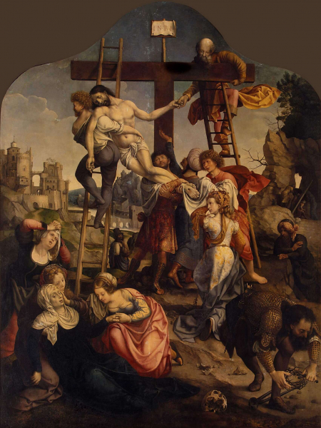 «Снятие с креста», Ян Госсарт (Мабузе) — описание картины