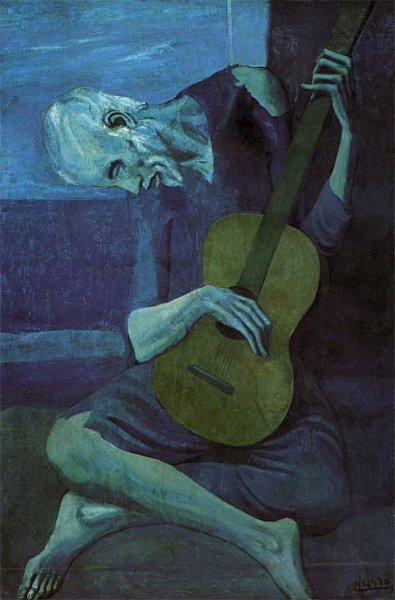 Старый гитарист, Пабло Пикассо — описание картины