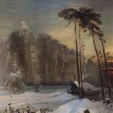 Степь с чумаками вечером, Саврасов, 1854 г