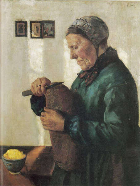 «Свежий хлеб», Кристиан Крог — описание картины