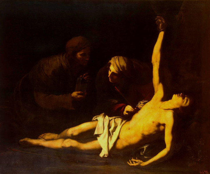 «Святой Себастьян и святая Ирина», Хосе де Рибера — описание картины