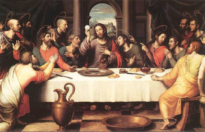 «Тайная вечеря», Хуан де Хуанес — описание картины