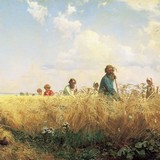 «Три сестры в парке», Григорий Григорьевич Мясоедов — описание картины