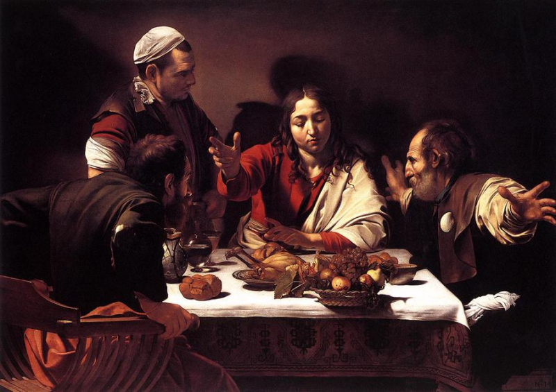 «Тайная вечеря в Эммаусе», Микеланджело Караваджо, 1601 г