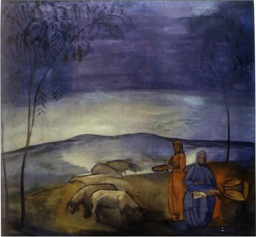Вечер в степи, Павел Варфоломеевич Кузнецов, 1912 г