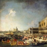 Вид на Дворец дожей в Венеции, канал Антонио (Каналетто)