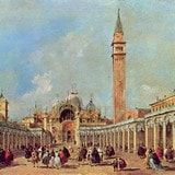 Вид на площадь с дворцом, Франческо Гварди