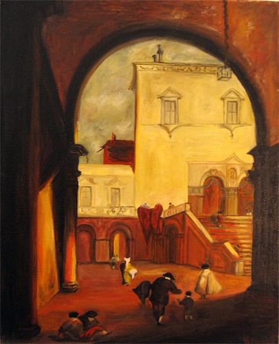 Вид на площадь с дворцом, Франческо Гварди