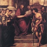 «Встреча Марии и Елизаветы (Визит Марии)», Себастьяно дель Пьомбо — описание картины