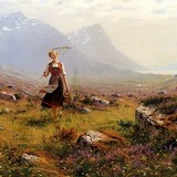 «Высоко в горах», Ганс Даль — описание картины