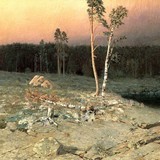 «Закат с деревьями», Архип Иванович Куинджи — описание картины