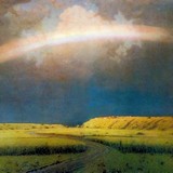 «Закат в степи на берегу», Архип Иванович Куинджи — описание картины