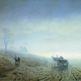 «Закат в степи на берегу», Архип Иванович Куинджи — описание картины