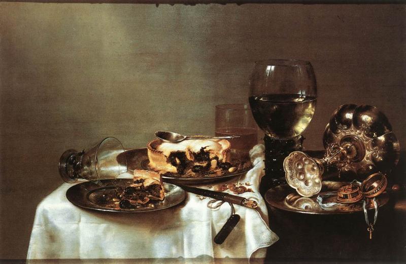 Завтрак с черничным пирогом, Виллем Клас Хеда, 1631 г