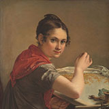 Женщина в окне (кассирша), В.А. Тропинин, 1841 г