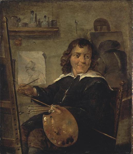 Художник в своей мастерской, Давид Тенирс Младший, 1641 г